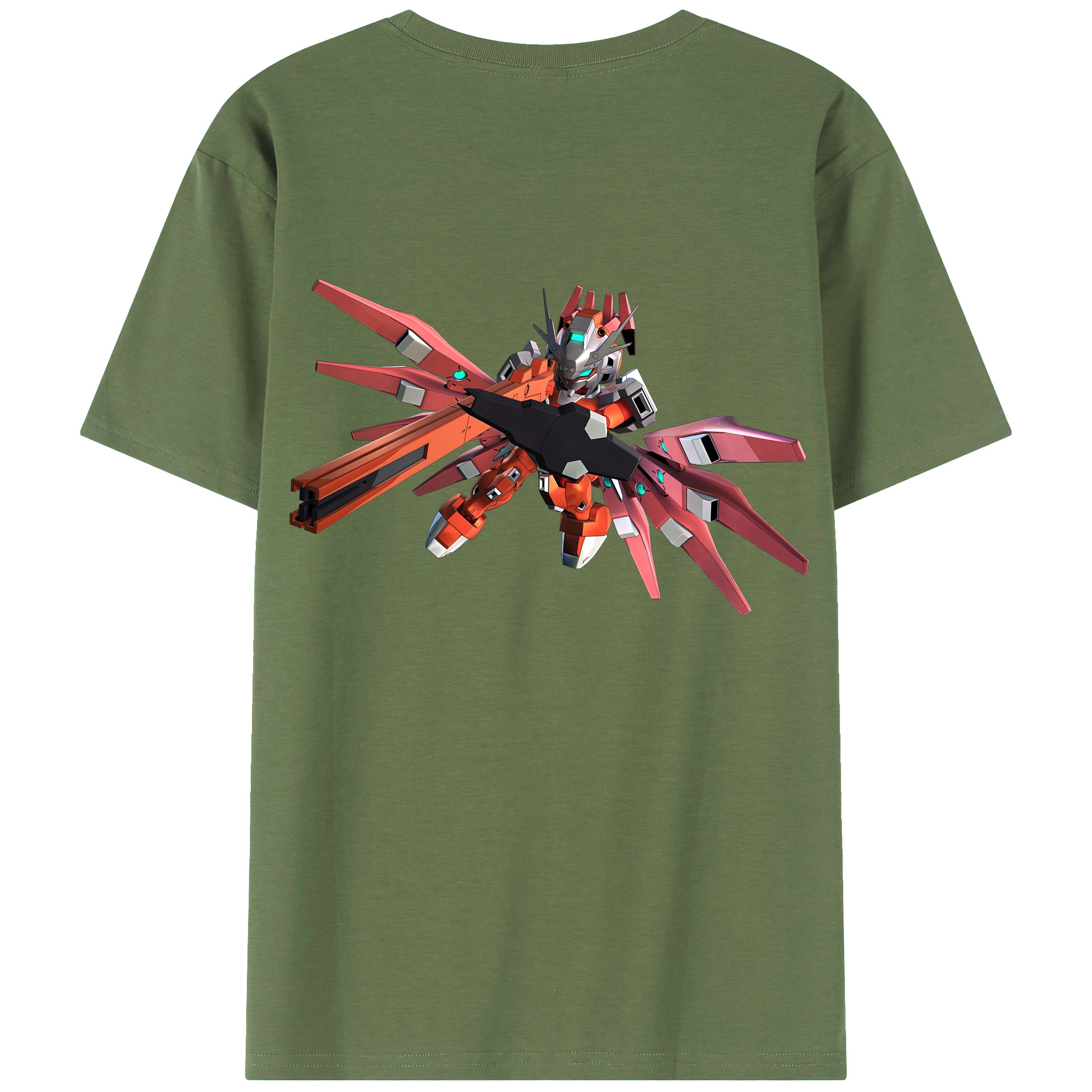 （画像用） 機動戦士ガンダム Mobile Suit Gundam 綿100％ メンズ半袖Tシャツ（バックプリント） 通気性